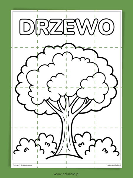 Kolorowanka grupowa DRZEWO do pobrania 
