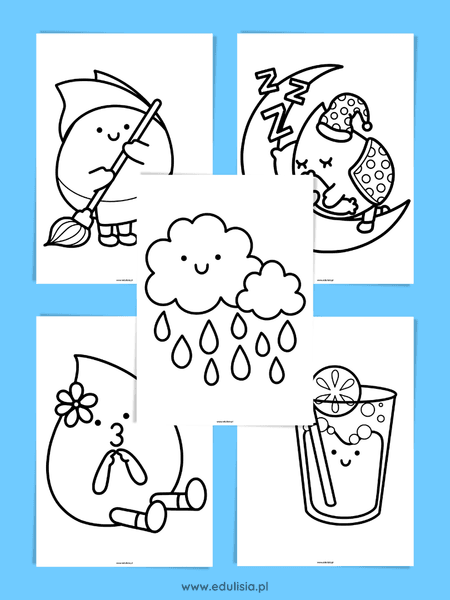 Światowy Dzień Wody - kolorowanki (A4)