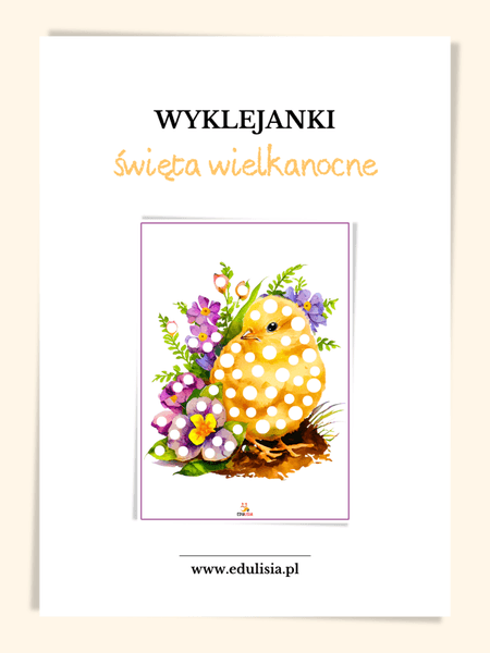 Święta wielkanocne - karty pracy - wyklejanki kolorowe