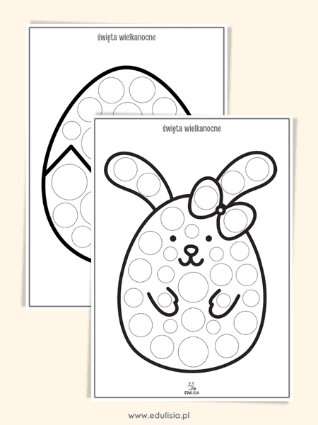 wielkanoc karty pracy motoryka mała zadania z plasteliną