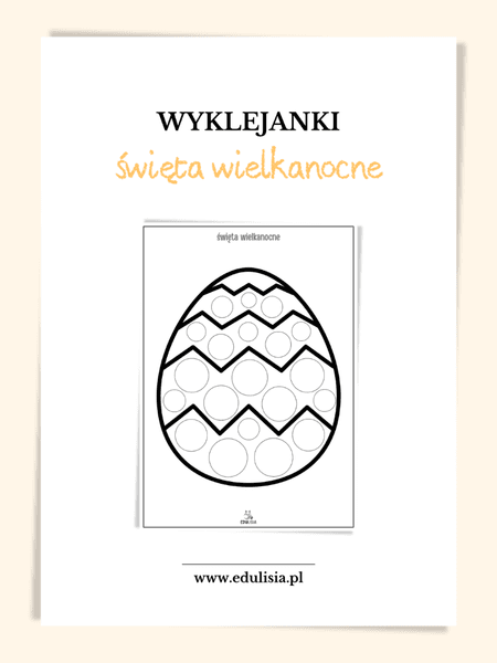Święta wielkanocne - karty pracy - wyklejanki
