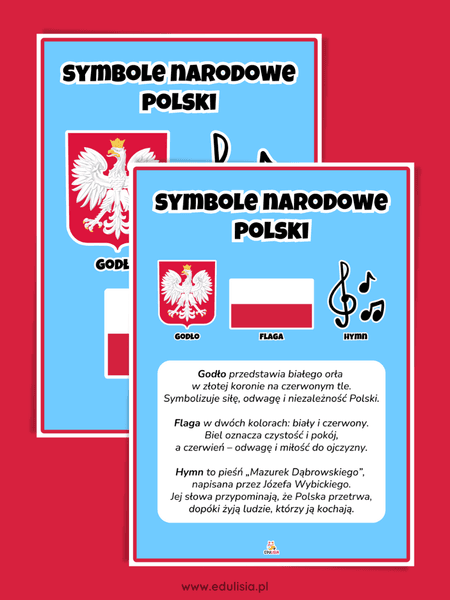 polskie symbole narodowe plansze do pobrania