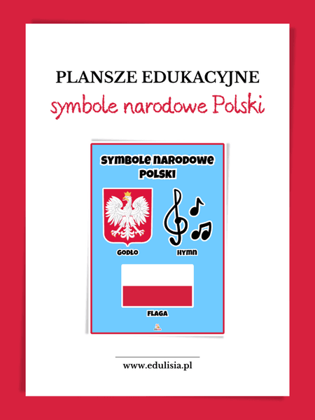 symbole narodowe polski plansze do druku