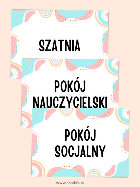 Plakaty do żłobka – oznaczenia sal i pomieszczeń