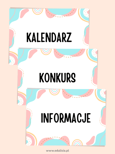 Tabliczki informacyjne do żłobka i przedszkola - plakaty