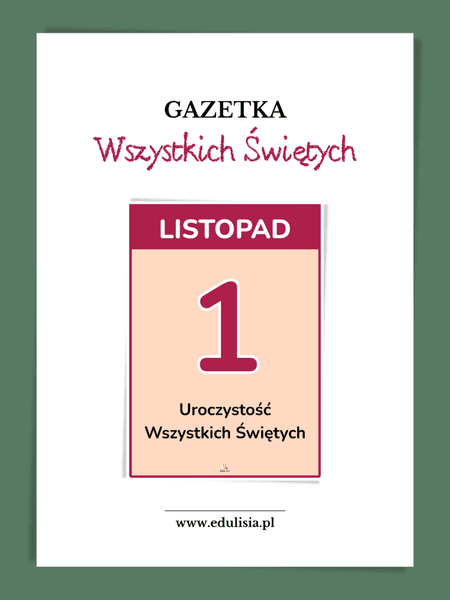 Uroczystość Wszystkich Świętych - gazetka