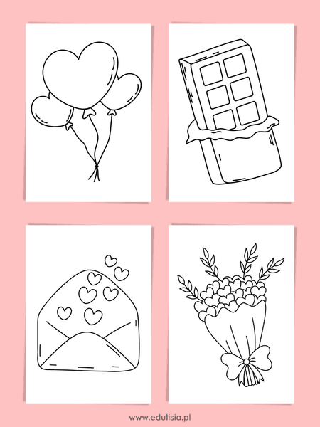 Grafomotoryczna kolorowanka walentynkowa – ćwiczenie motoryki małej i koordynacji ręka–oko