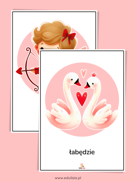 Obrazki z podpisem o emocjach i miłości PDF do druku