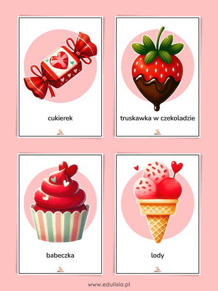 Pomoce dydaktyczne PDF do druku do żłobka i przedszkola na Walentynki