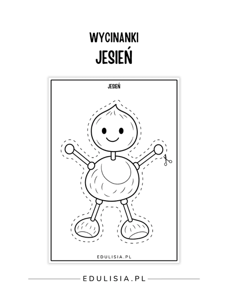 Jesień karty pracy wycinanki dla dzieci – jesienne motywy do wycinania