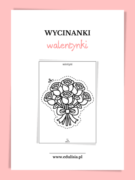 Walentynki - karty pracy - wycinanki