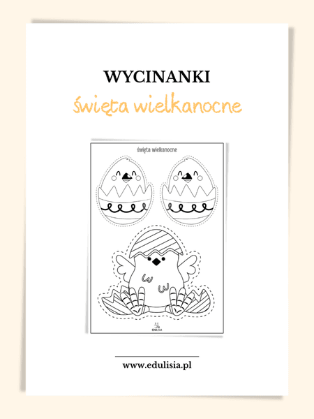 Święta wielkanocne - karty pracy - wycinanki