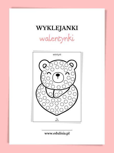 Walentynki - karty pracy - wyklejanki