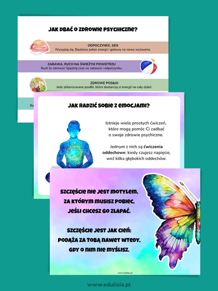jak dbać o zdrowie psychiczne gotowa gazetka na korytarz 