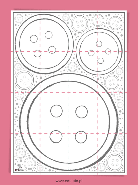 dzień guzika duża kolorowanka xxl do druku