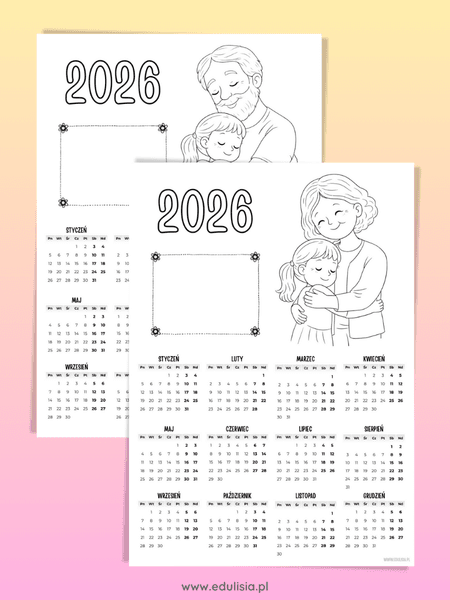 kalendarz dla babci do druku 2026
