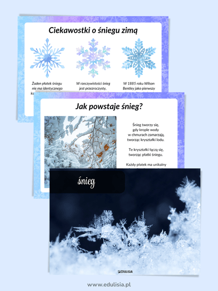 Gazetka szkolna Zima – Jak powstaje śnieg? Wyjaśnienie dla dzieci