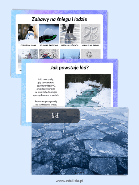 Gazetka szkolna Zima – Jak powstaje lód? Wyjaśnienie dla dzieci