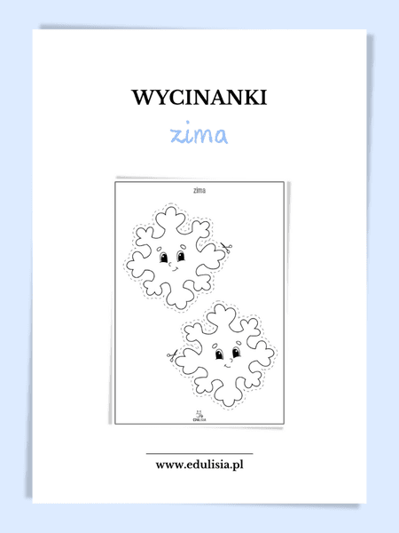 Zima - karty pracy - wycinanki