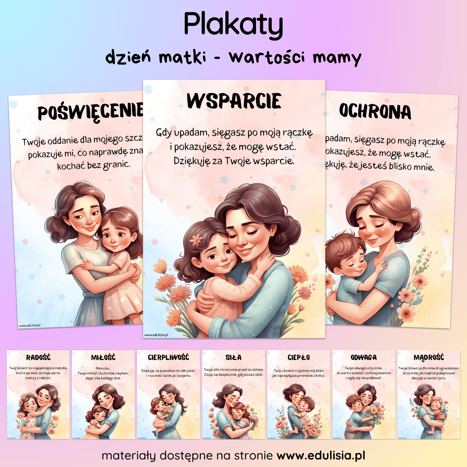 Gazetka Do Druku na Dzień Mamy Do Przedszkola i Szkoły 