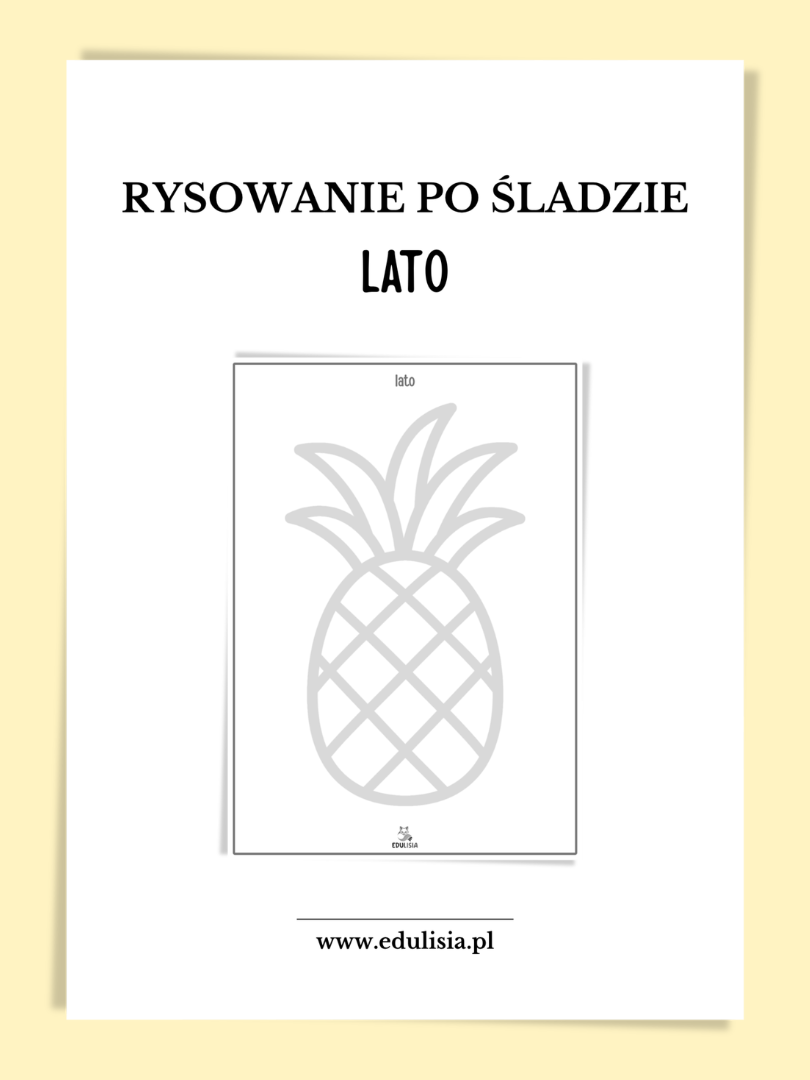 rysowanie po śladzie lato karty grafomotoryczne dla dzieci
