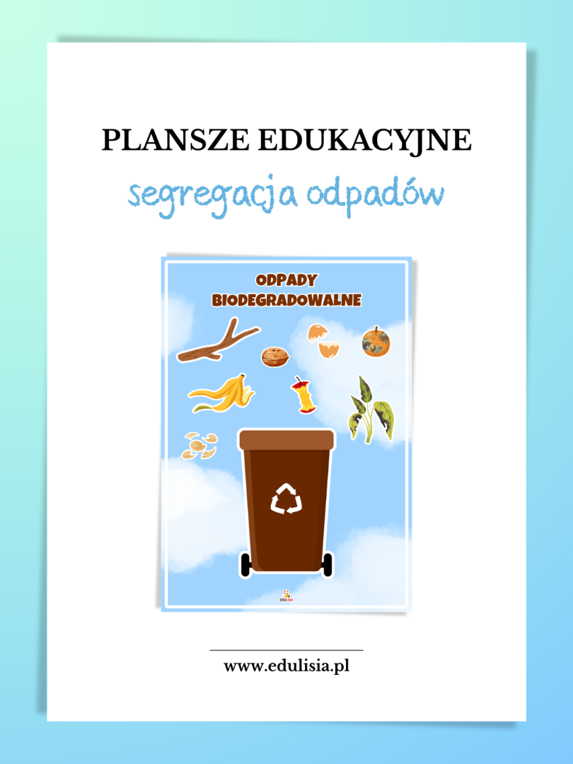 segregacja odpadów recykling plansze edukacyjne do druku