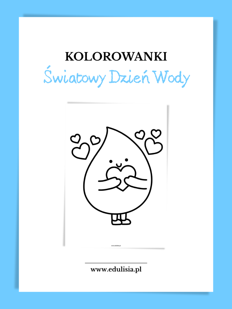 światowy dzień wody kolorowanki a4 do druku