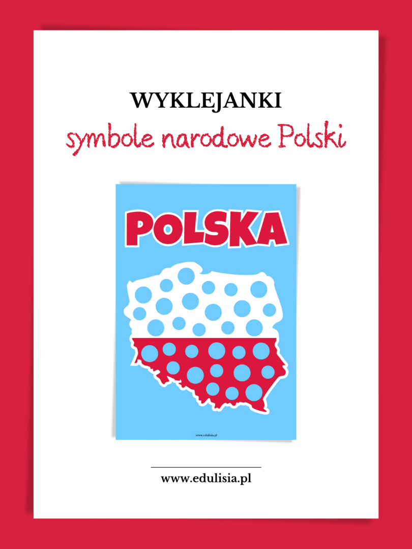 symbole narodowe polski karty pracy wyklejanki dla dzieci do druku