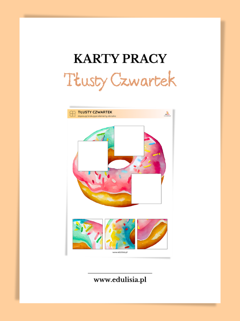 Tłusty czwartek karty pracy przedszkole