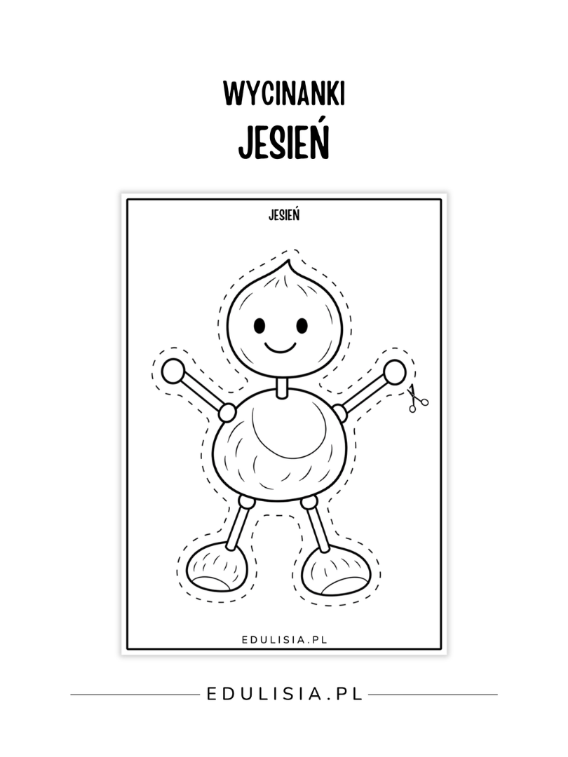 Jesień karty pracy wycinanki dla dzieci – jesienne motywy do wycinania
