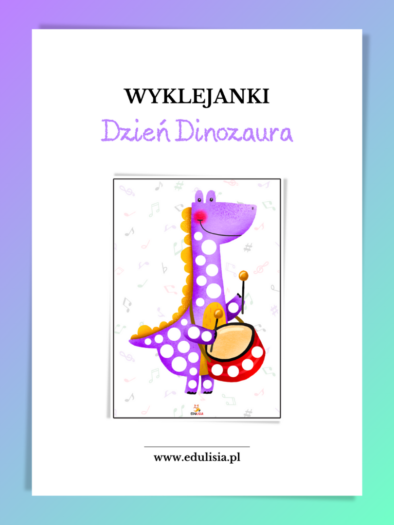 dzień dinozaura obrazki do wyklejania plasteliną