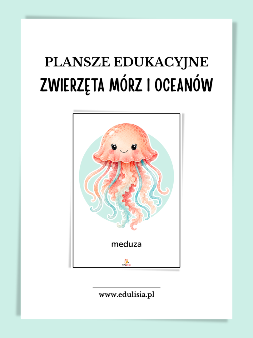 Zwierzęta mórz i oceanów plansze edukacyjne dla dzieci